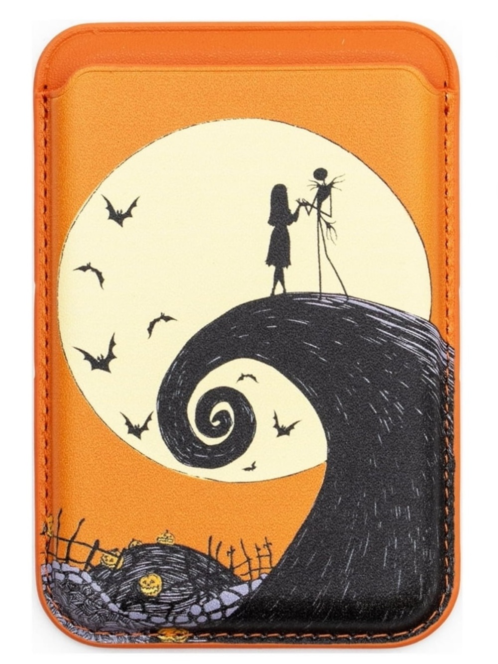 CultureFly Magnetic MagSafe Wallet Nightmare Before Christmas Jack & Sally Hill